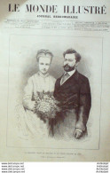 Le Monde Illustré 1875 N°931 Belgique Bruxelles Mariage Princier Le Mans (72) Solesme (59) Italie Rome Carnaval - 1850 - 1899