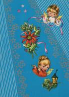ANGELO Buon Anno Natale Vintage Cartolina CPSM #PAH850.A - Angeli