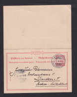 1906 - 10 Pf. Doppel-Ganzsache (P 16) Ab Windhuk Nach Dresden - German South West Africa
