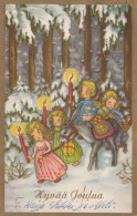 ANGELO Buon Anno Natale Vintage Cartolina CPSMPF #PAG854.A - Angeli