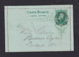 1893 - 200 R. Ganzsache Ab Rio Nach Buenos Aires - Briefe U. Dokumente