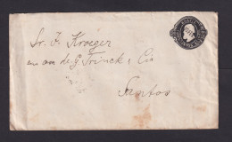 1894 - 200 R. Ganzsache Nach Santos - Storia Postale