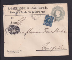 1912 - 5 C. Ganzsache Mit Zudruck Und Zufrankatur Ab San Rosendo Nach Concepcion - Chile