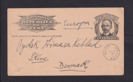 1 C. Ganzsache Mit Zudruck Nach Dänemark - Tax-Stempel - Lettres & Documents