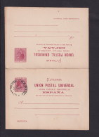 1893 - 2 C. Doppel-Ganzsache - Gestempelt Habana - Cuba (1874-1898)