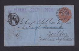 1891 - 10 C. Ganzsache Als Einschreiben Ab Guayaquil Nach England - Loch - Equateur