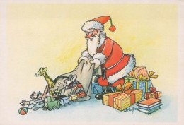 BABBO NATALE Buon Anno Natale Vintage Cartolina CPSM #PBB054.A - Santa Claus