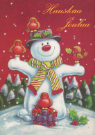 Buon Anno Natale PUPAZZO Vintage Cartolina CPSM #PAZ647.A - Anno Nuovo