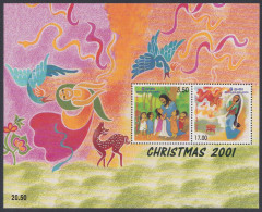 Sri Lanka 2001 MNH MS Christmas, Festival, Christianity, Bird, Birds, Women, Miniature Sheet - Sri Lanka (Ceilán) (1948-...)