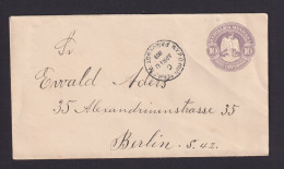 1909 - 10 C. Ganzsache Mit Schiffspost-Aufgabe-Stempel N.Y.Paquebot - Nach Berlin - Mexique