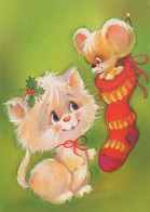 GATO GATITO Animales Vintage Tarjeta Postal CPSM #PBQ794.A - Cats