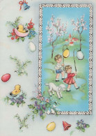 OSTERN KINDER EI Vintage Ansichtskarte Postkarte CPSM #PBO300.A - Pâques