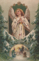 1901 ÁNGEL NAVIDAD Vintage Antiguo Tarjeta Postal CPA #PAG664.A - Angels