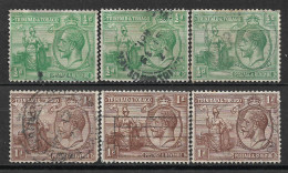 1922 TRINIDAD & TOBAGO SET OF 6 USED STAMPS (Michel # 104,105) - Trinité & Tobago (...-1961)