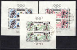 Tchécoslovaquie 1988 Mi 2941-3 - Bl.74-6 (Yv 2752-4 Les Feuillets), Obliteré - Usados