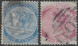 Jamaica. 1870-83 Queen Victoria. 1d, 2d Used Crown CC W/M. SG 8, 9. M4128 - Jamaica (...-1961)