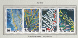NEVIS 1994 WWF Corals Mi 836-839 MNH(**) Fauna 506 - Meereswelt