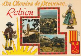 CPSM 84 ROBION  CHEMIN DE PROVENCE  MULTIVUES SANTONS - Robion