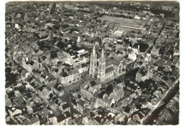Dép 50 - Cherbourg - L'église Notre Dame Du Voeu Et La Place Divette - état - Cherbourg