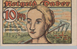 10 PFENNIG 1921 Stadt DABER Pomerania UNC DEUTSCHLAND Notgeld Banknote #PA627.V - [11] Emissioni Locali