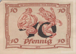 10 PFENNIG 1921 Stadt ARNSTADT Thuringia DEUTSCHLAND Notgeld Banknote #PF474 - [11] Emissioni Locali