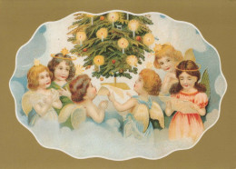 ANGEL Happy New Year Christmas Vintage Postcard CPSM #PAS767.GB - Engel
