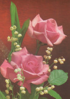 FLOWERS Vintage Postcard CPSM #PAS157.GB - Fleurs