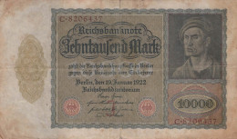 10000 MARK 1922 Stadt BERLIN DEUTSCHLAND Papiergeld Banknote #PL155 - [11] Local Banknote Issues