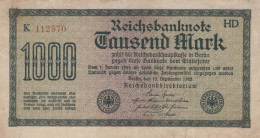 1000 MARK 1922 Stadt BERLIN DEUTSCHLAND Papiergeld Banknote #PL437 - [11] Local Banknote Issues