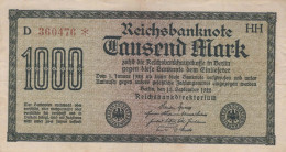 1000 MARK 1922 Stadt BERLIN DEUTSCHLAND Papiergeld Banknote #PL426 - Lokale Ausgaben