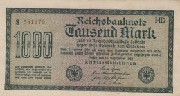 1000 MARK 1922 Stadt BERLIN DEUTSCHLAND Papiergeld Banknote #PL415 - [11] Lokale Uitgaven