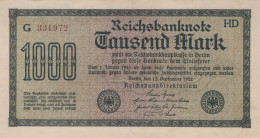 1000 MARK 1922 Stadt BERLIN DEUTSCHLAND Papiergeld Banknote #PL393 - [11] Lokale Uitgaven