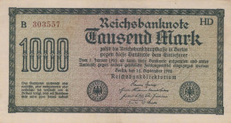 1000 MARK 1922 Stadt BERLIN DEUTSCHLAND Papiergeld Banknote #PL381 - [11] Local Banknote Issues