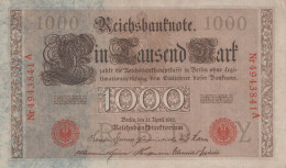 1000 MARK 1910 DEUTSCHLAND Papiergeld Banknote #PL363 - [11] Emissioni Locali