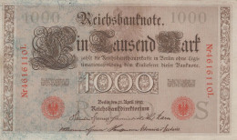 1000 MARK 1910 DEUTSCHLAND Papiergeld Banknote #PL350 - Lokale Ausgaben