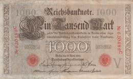 1000 MARK 1910 DEUTSCHLAND Papiergeld Banknote #PL279 - [11] Lokale Uitgaven