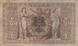 1000 MARK 1910 DEUTSCHLAND Papiergeld Banknote #PL272 - [11] Emissioni Locali