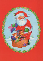 PAPÁ NOEL NAVIDAD Fiesta Vintage Tarjeta Postal CPSM #PAJ667.ES - Santa Claus