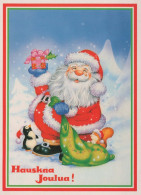 PAPÁ NOEL Feliz Año Navidad Vintage Tarjeta Postal CPSM #PBL109.ES - Santa Claus