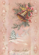 Feliz Año Navidad CAMPANA Vintage Tarjeta Postal CPSM #PAY638.ES - New Year