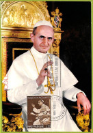 Ad3282 - VATICAN - Postal History - MAXIMUM CARD - 1966 - RELIGION, Pope - Christentum