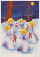 ENGEL WEIHNACHTSFERIEN Feiern & Feste Vintage Ansichtskarte Postkarte CPSM #PAG884.DE - Angels