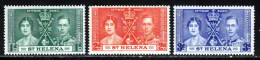 Sainte Helene 1937 Yvert 93 / 95 ** TB - St. Helena