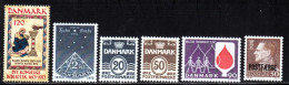 Danemark 1973 Yvert 557 - 558 - 564 / 566 ** TB - Ungebraucht