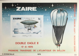 Zaire 1978 Conquest Of Air IMPERF Minisheet MNH - Nuovi