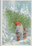 BABBO NATALE Buon Anno Natale Vintage Cartolina CPSM #PAU610.IT - Kerstman