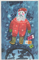 BABBO NATALE Buon Anno Natale Vintage Cartolina CPSM #PAU410.IT - Kerstman