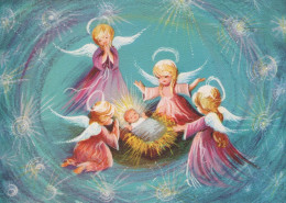 ANGELO Buon Anno Natale Vintage Cartolina CPSM #PAS771.IT - Anges