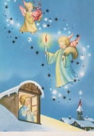 ANGELO Buon Anno Natale Vintage Cartolina CPSM #PAH883.IT - Anges