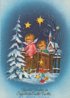 ANGELO Buon Anno Natale Vintage Cartolina CPSM #PAH641.IT - Angeli